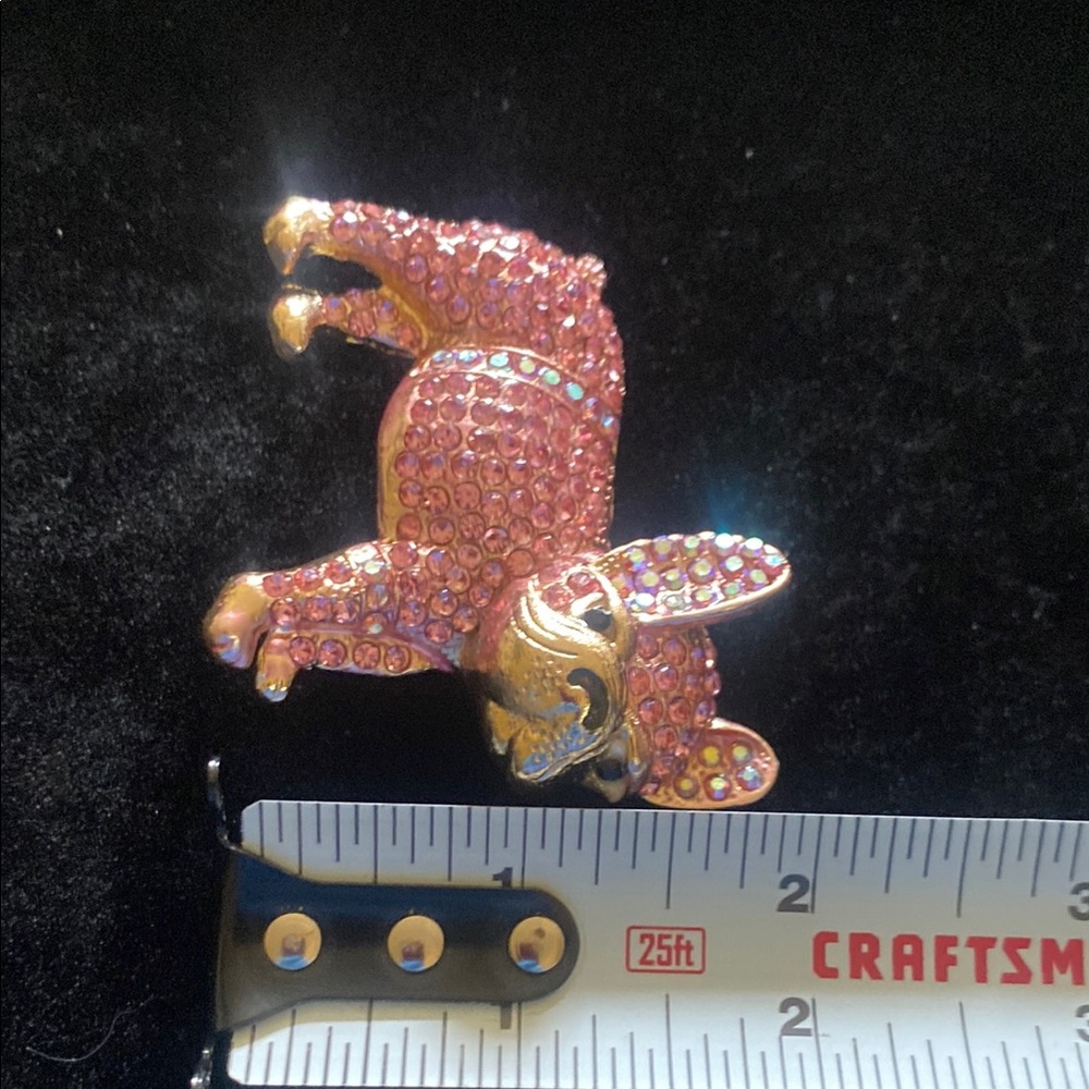 Pink Rhinestone French Bulldog Brooch - Picture 8 of 8
